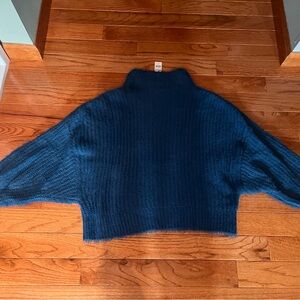 Express Women's Deep Blue Turtleneck Sweater